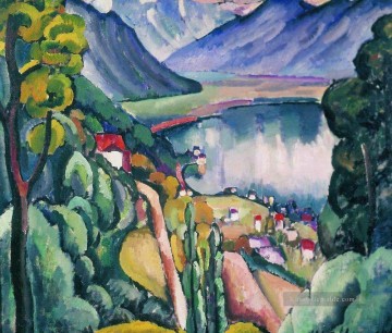 Berg Werke - See genf 1914 Ilja Maschkow Landschaftsberge